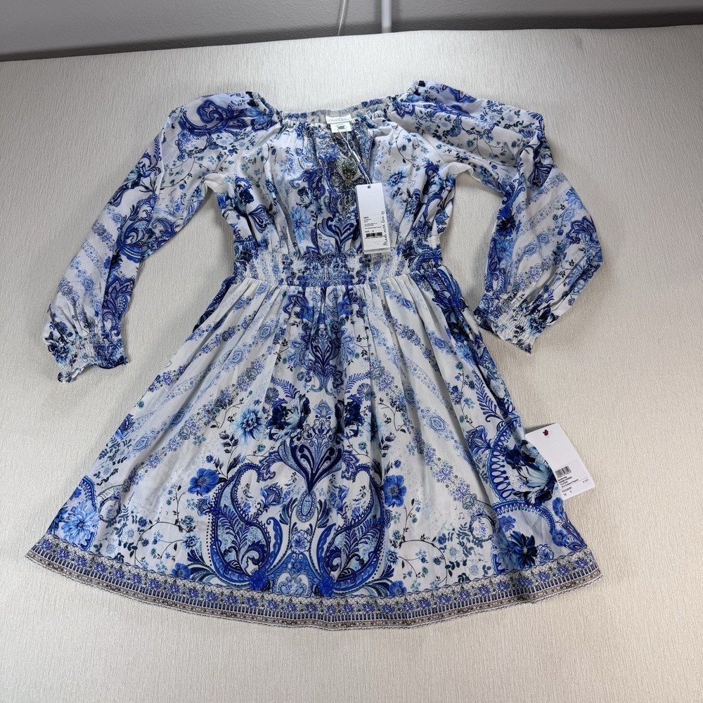 Milla by CAMILLA Embellished Dress‎ Girl's Size 12 MYTHERESA Blue Paisley  NEW